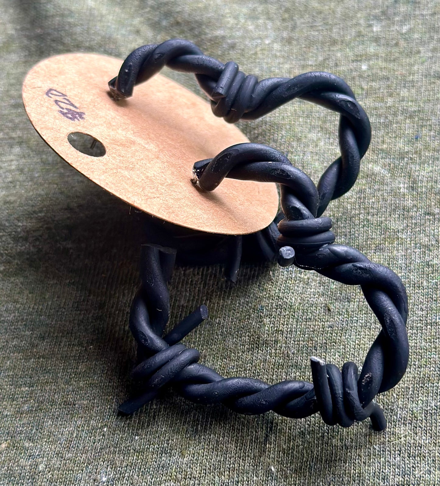 Barbed Wire Heart Hoops