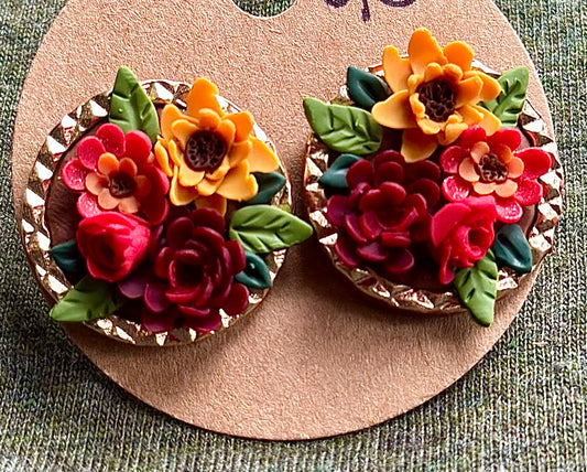 Fall Floral Studs