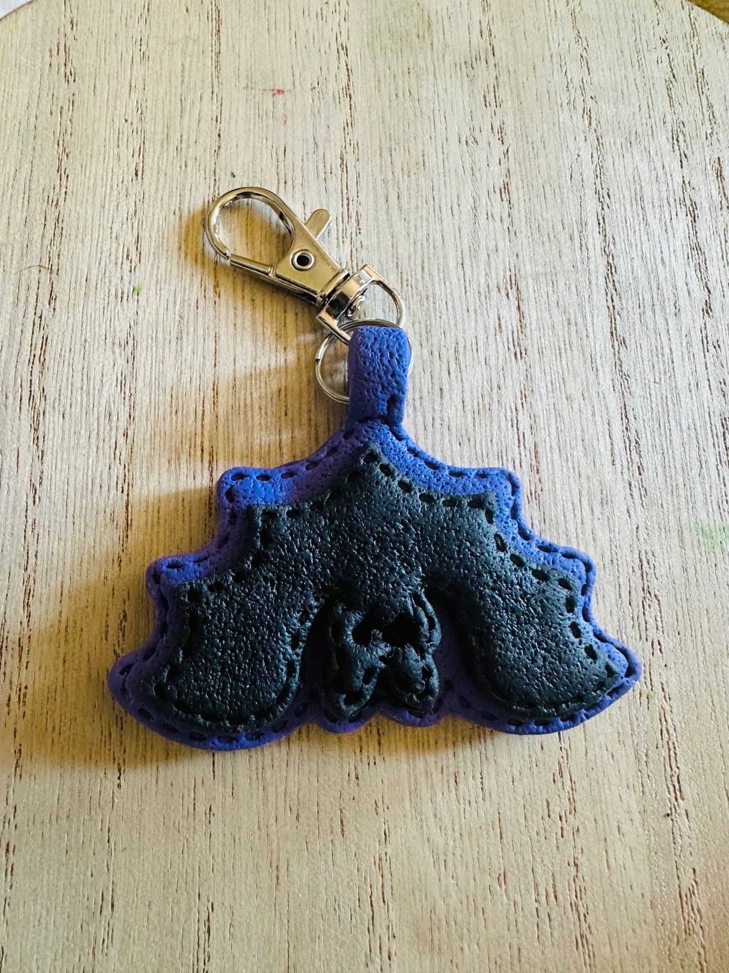 Faux Leather Keychain