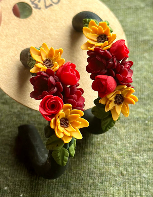 Fall Floral Hoops