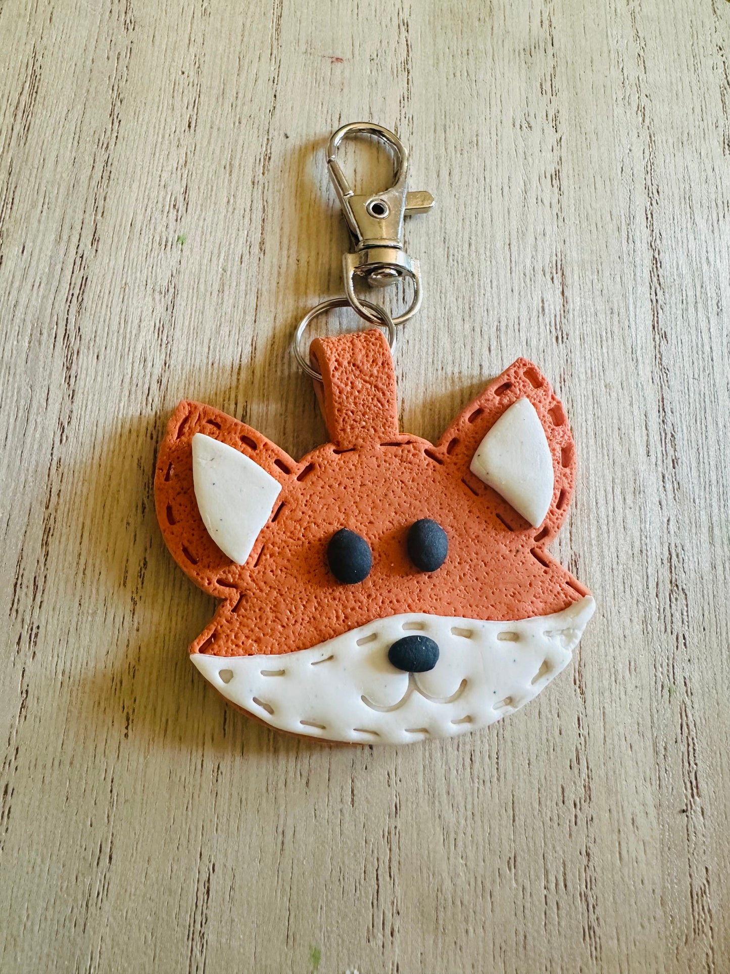 Faux Leather Keychain