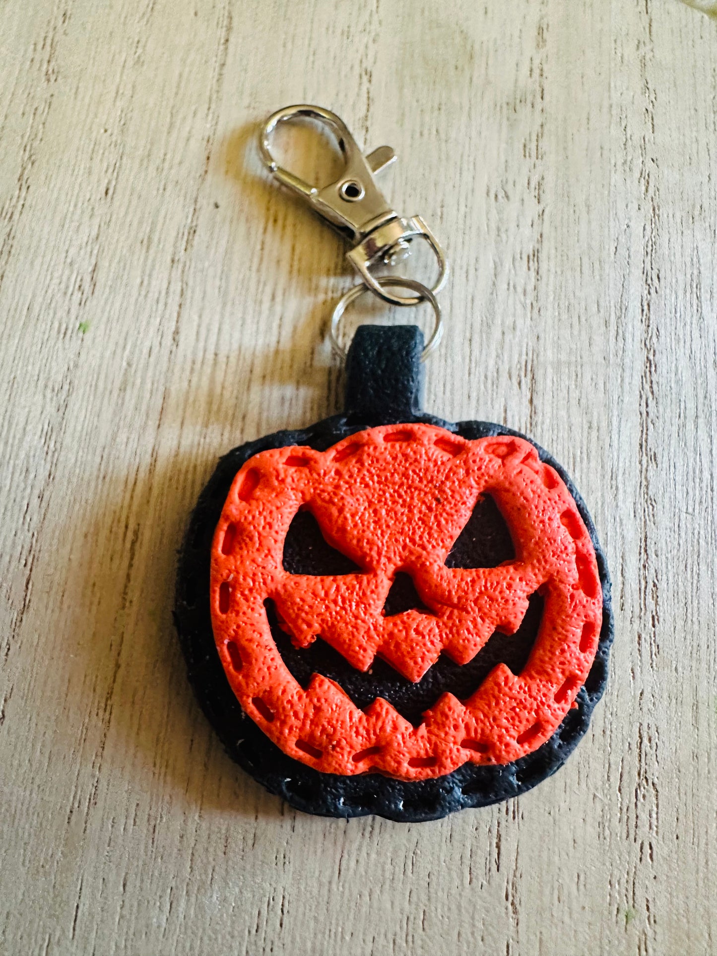 Faux Leather Keychain