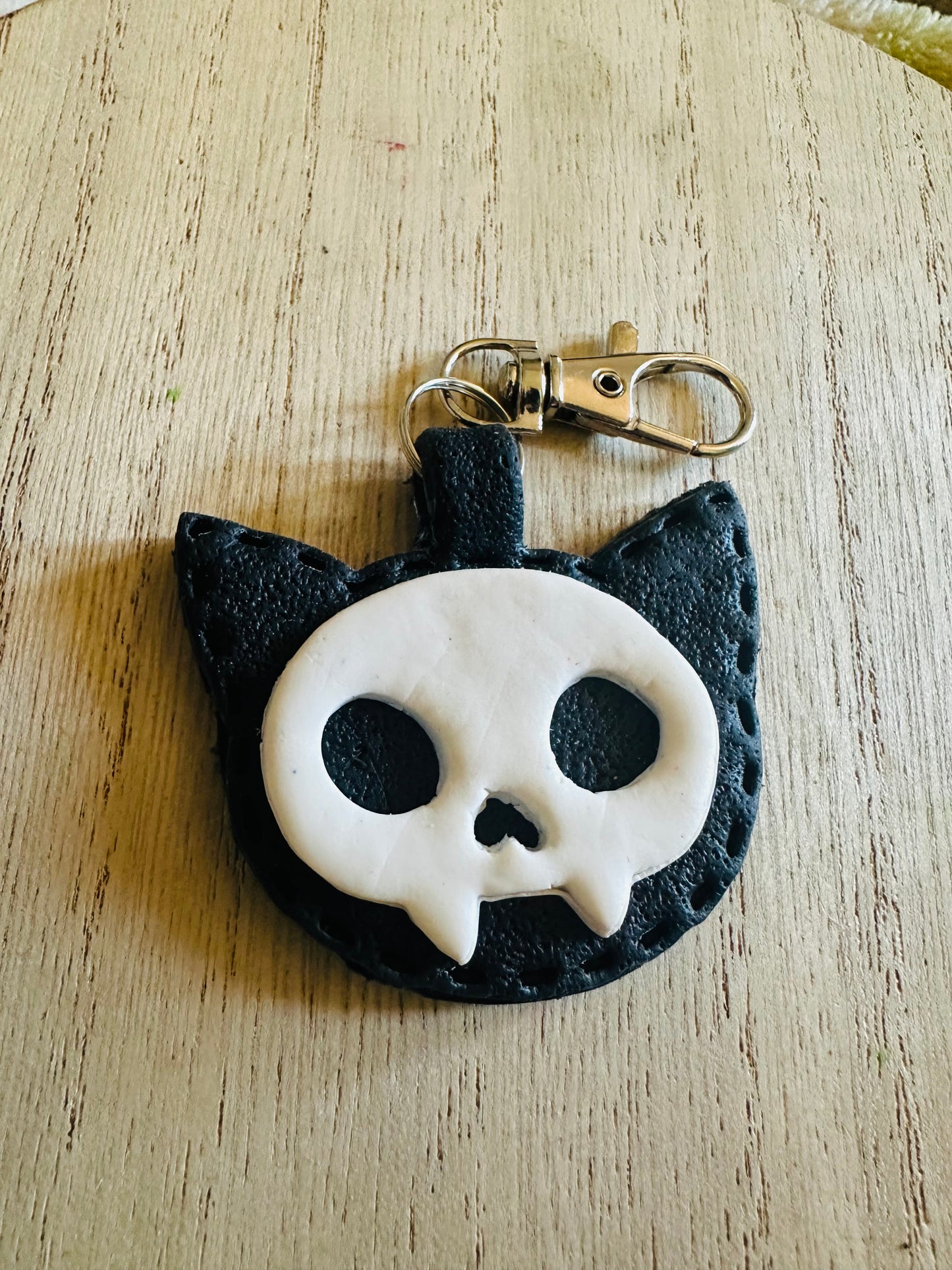 Faux Leather Keychain