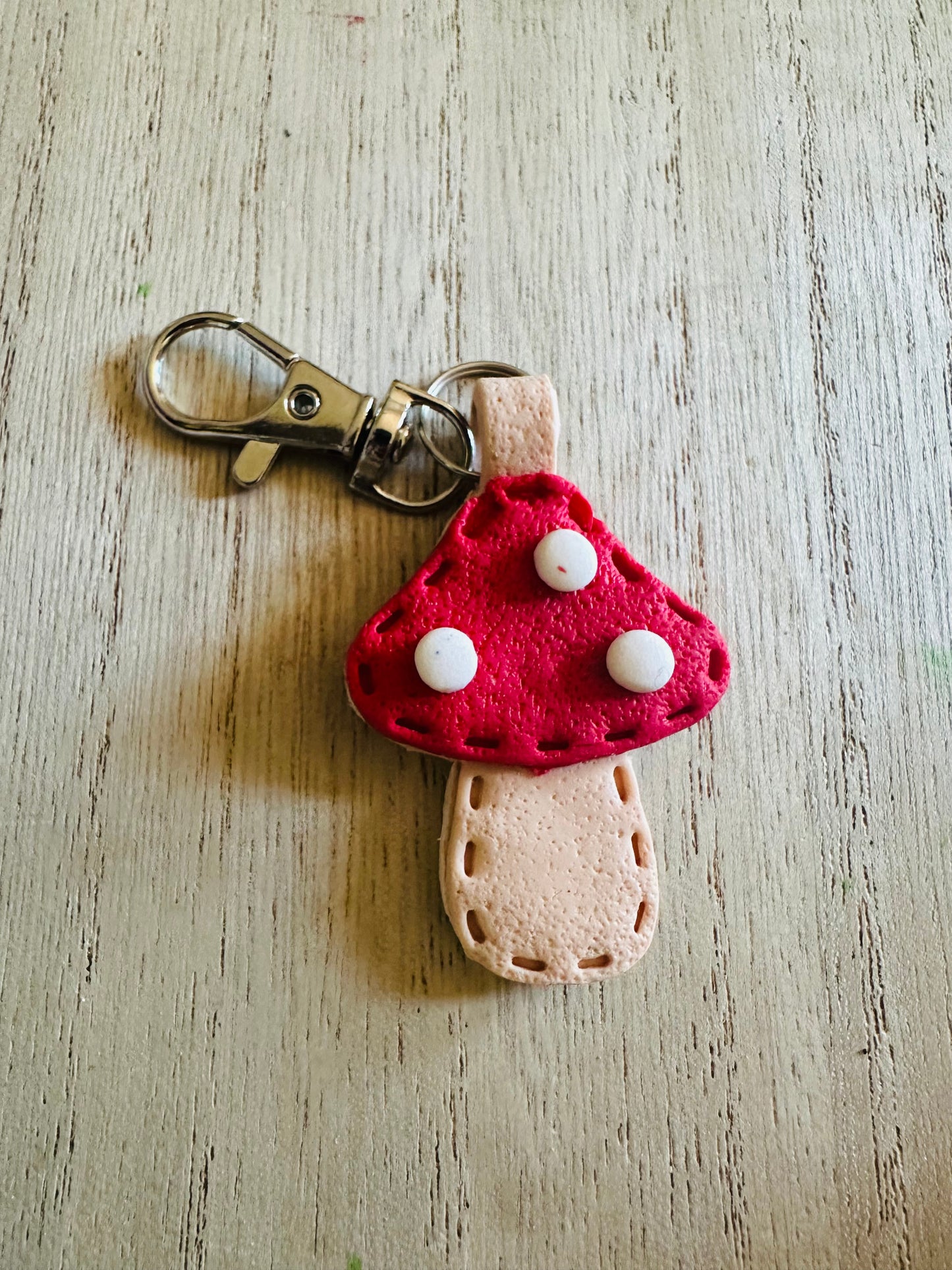 Faux Leather Keychain