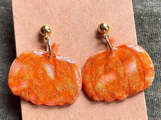 Gemstone Pumpkin Dangles