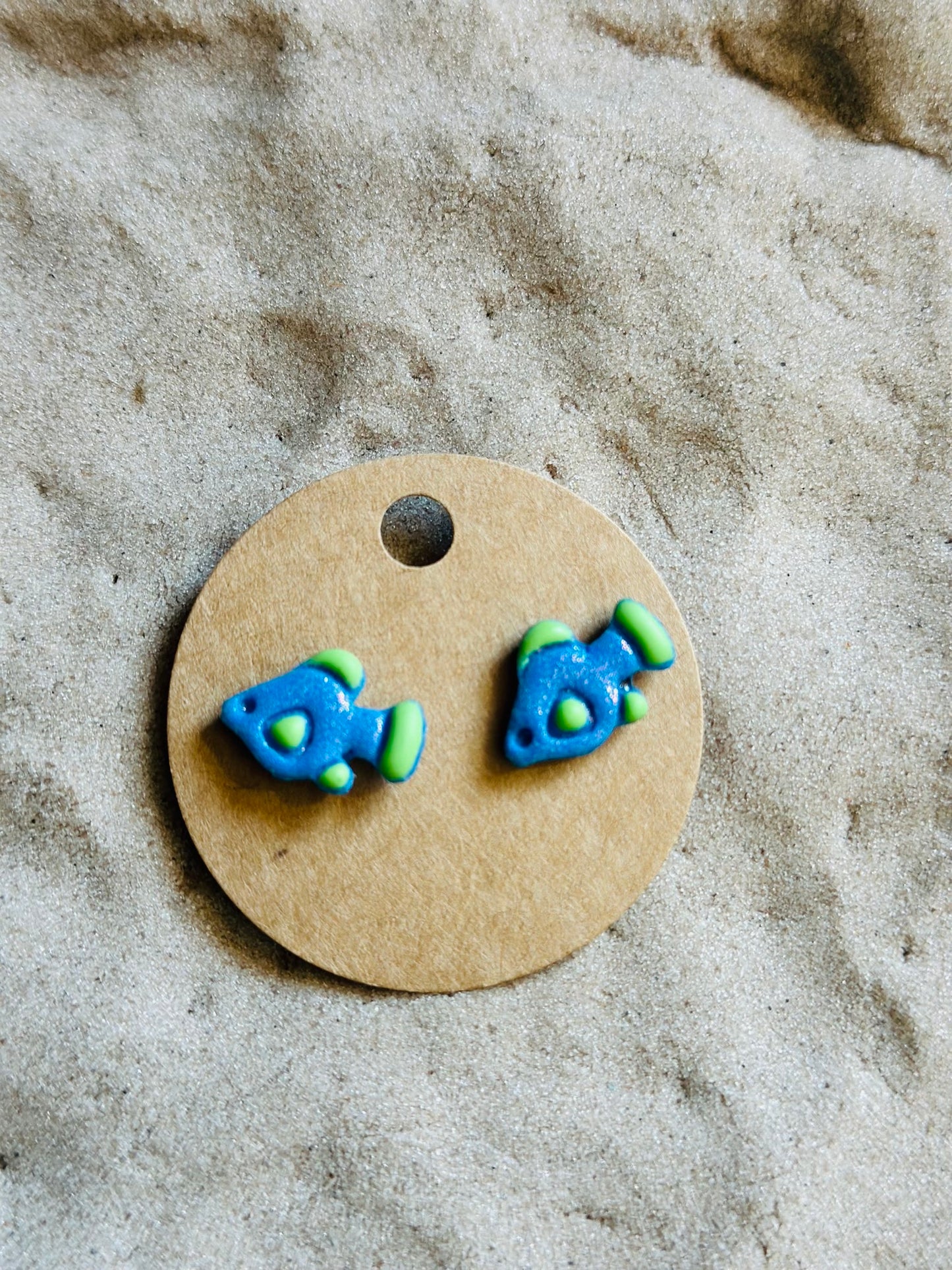 Neon Fish Studs